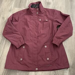 Eddie Bauer Weatheredge Jacket Mens XXL Breathable Waterproof Wine Nylon Parka
